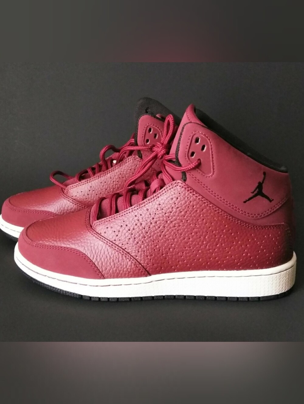 Jordan Men's High-Top Sneakers in Burgundy and Black